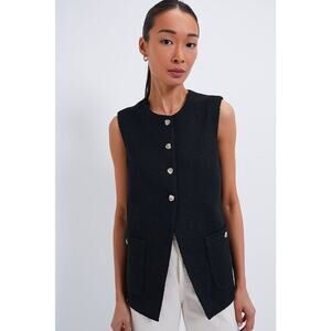 TUCKERNUCK Black Tweed Sonja Top Size XXL NWT Retail $128 Tuckernuck